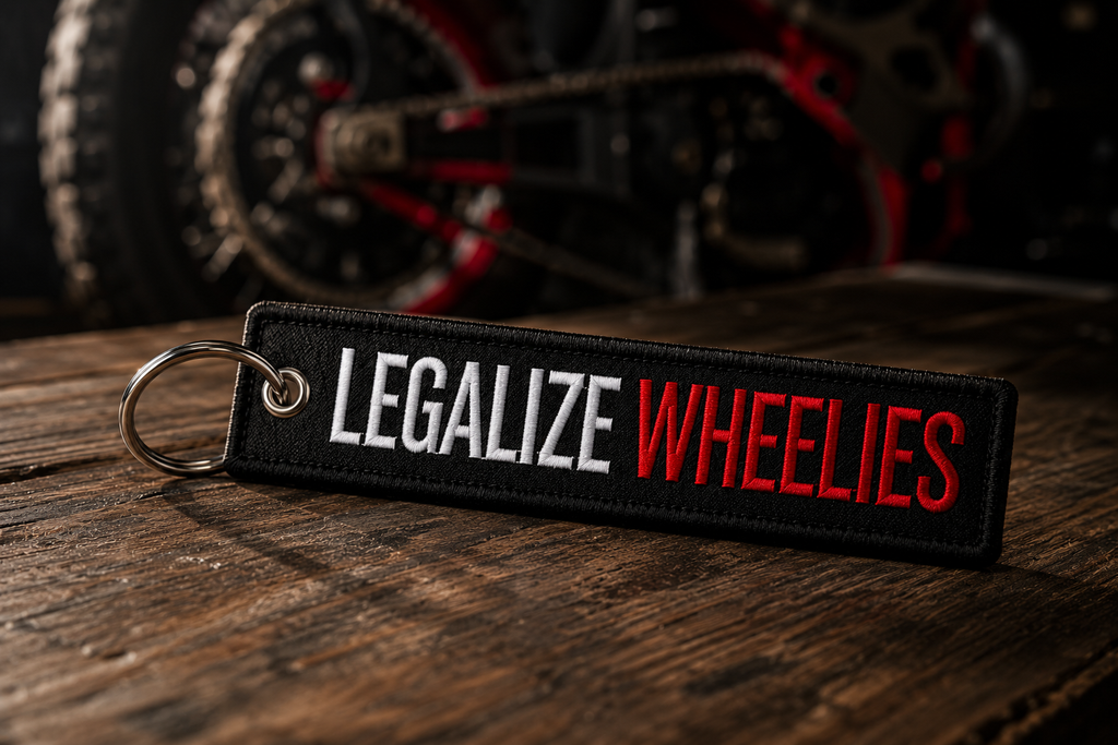 legalize Wheelies Keychain