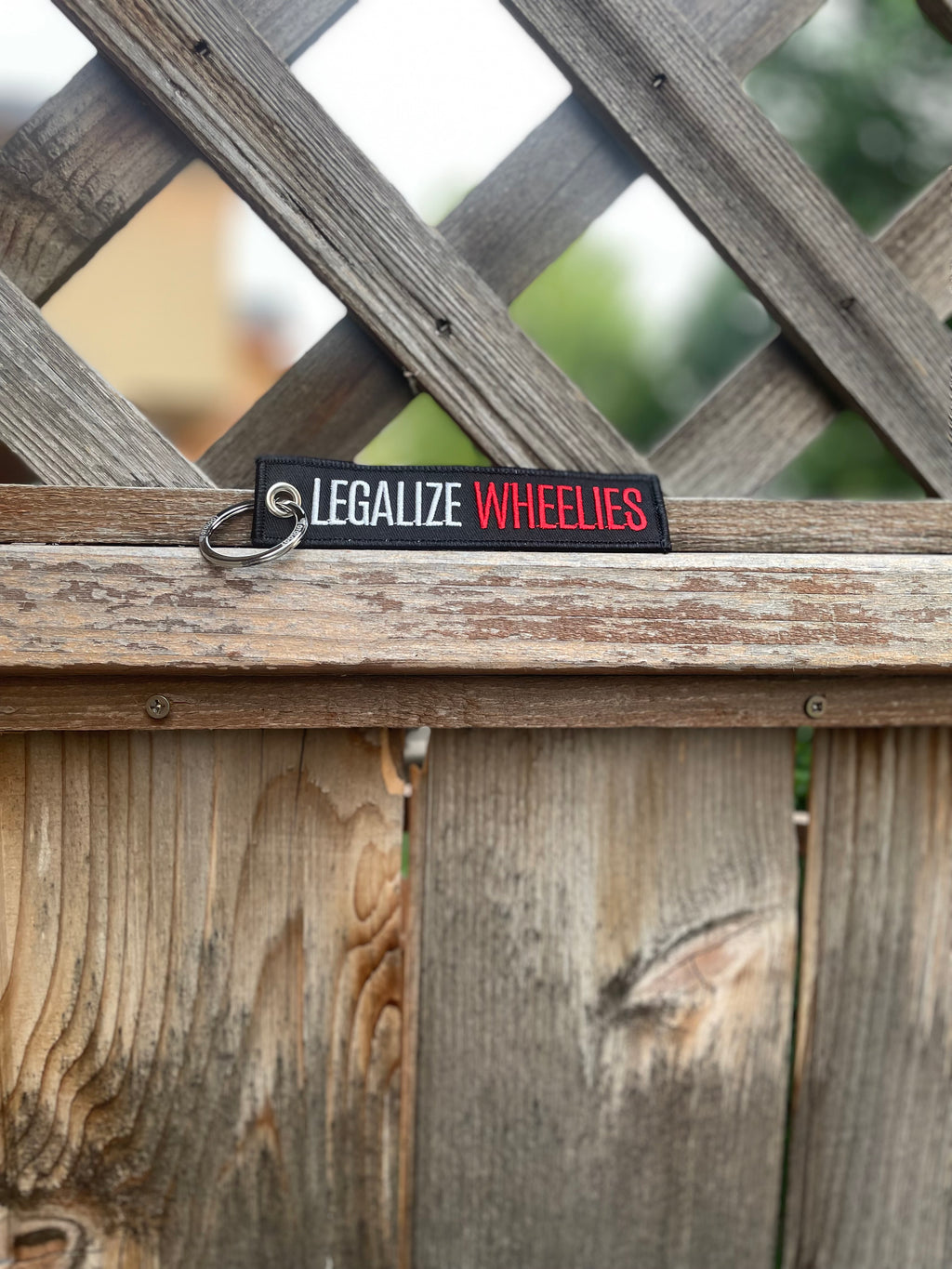 legalize Wheelies Keychain