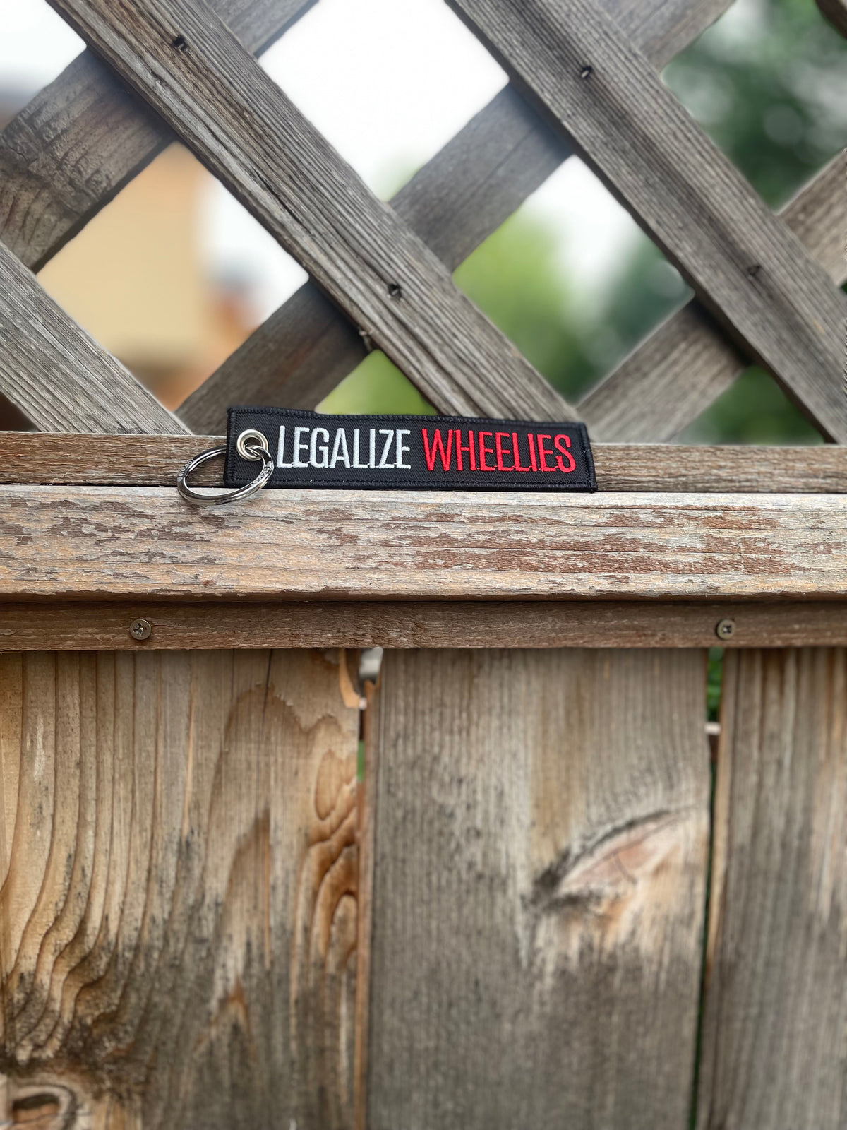 legalize Wheelies Keychain