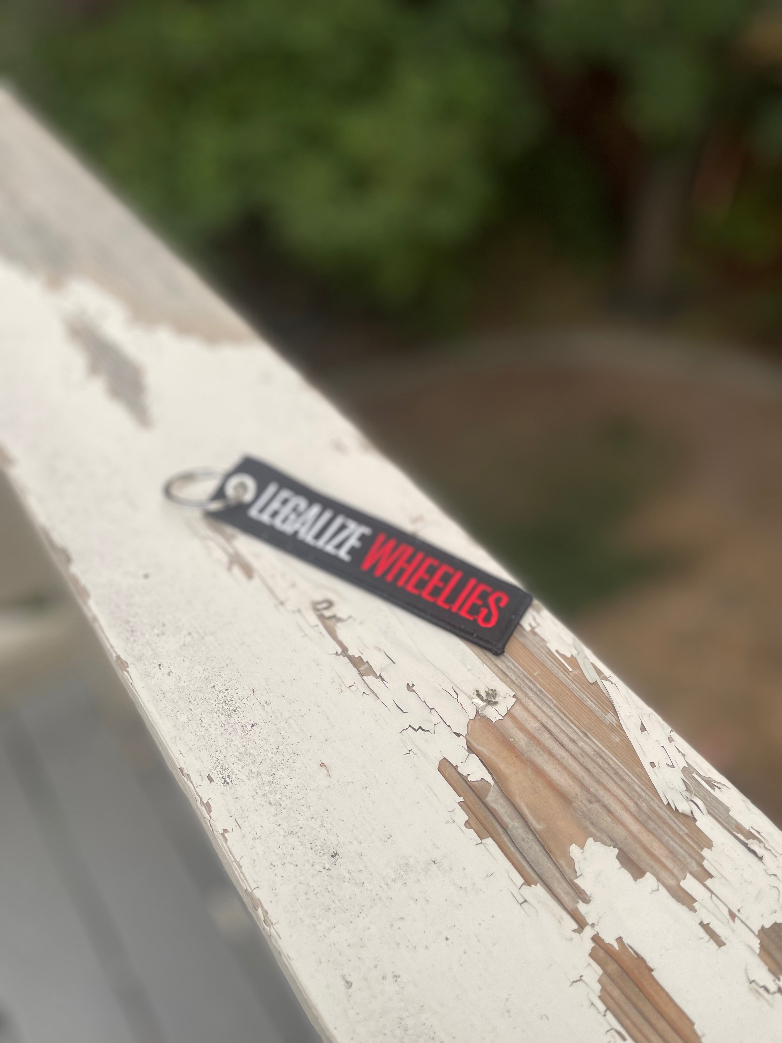 legalize Wheelies Keychain